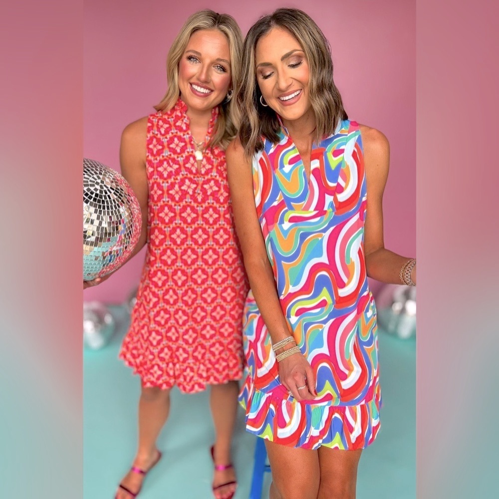 BRAND NEW  "The Sawyer" is a BESTSELLER Sleeveless Ruffle Neck Dress